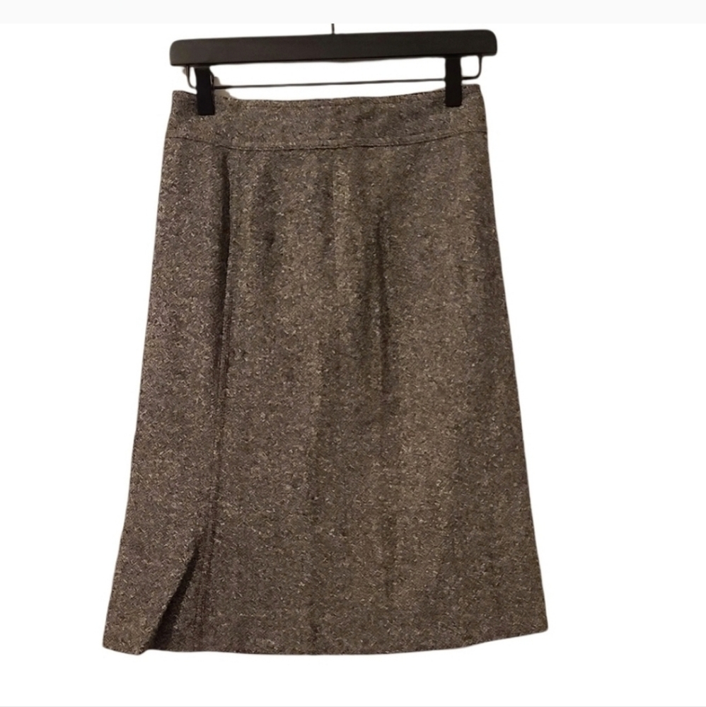 GAP Tweed Wool Black & Charcoal Pencil Skirt Size 0